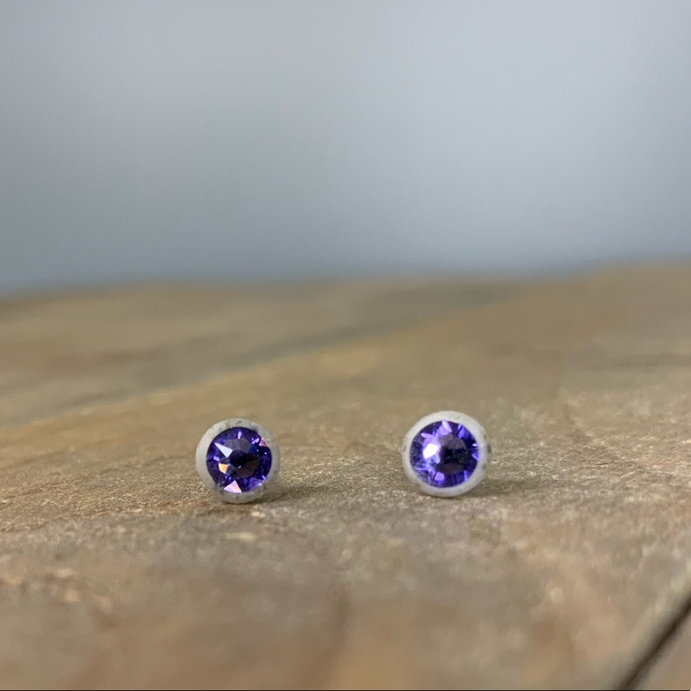 Artist Made Swarovski Crystal Studs Titanium Posts